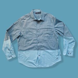 Nautica Duo Tone Blue Demin Shirt